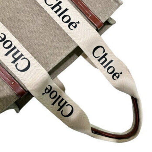 Chloe Tote Bag Canvas Beige - Picture 6 of 8